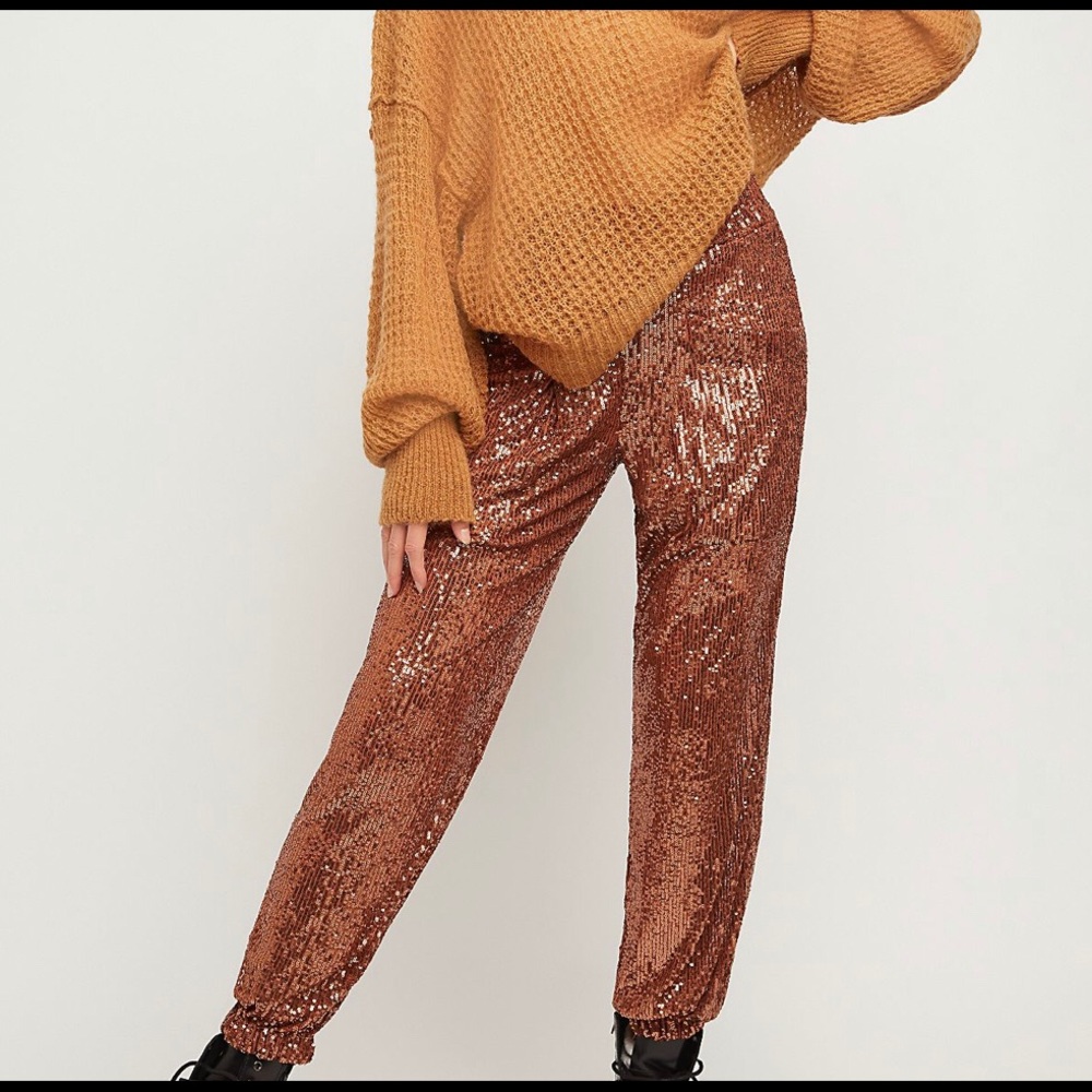 Free people sequin joggers